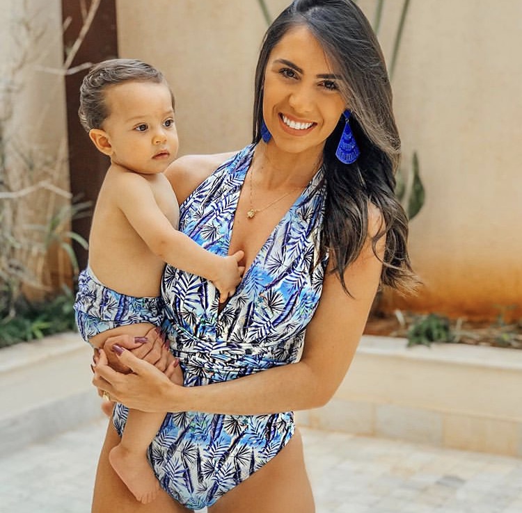 Moda praia mãe e filho